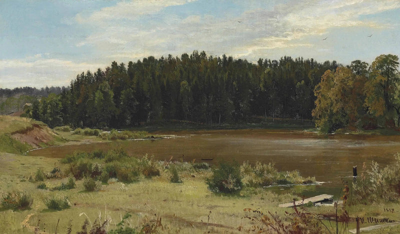 River at the Edge of a Forest - Ivan Chichkine