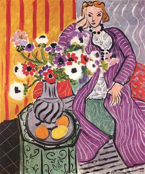 Purple Dress and Anemones - Henri Matisse