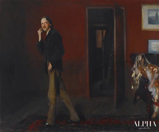 Robert Louis Stevenson et sa femme - John Singer Sargent - Reproductions de tableaux et peintures haut de gamme