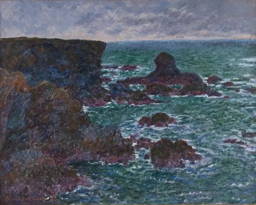 Rocher du Lion, rochers à Belle-Île W1090 par Claude Monet, Des Moines Art Center