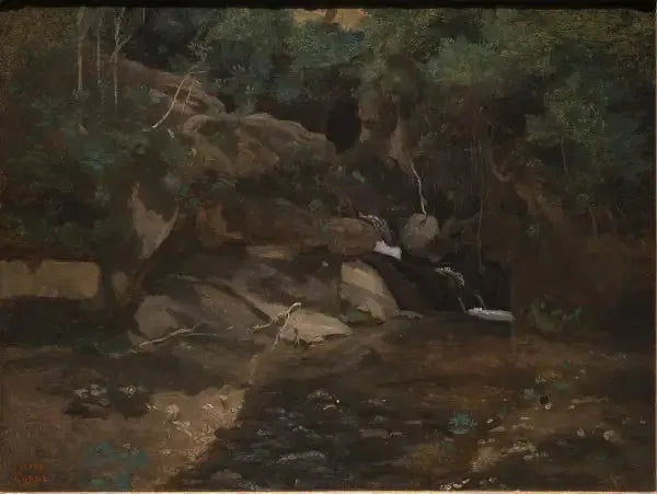 Rocks by a Stream, Civita Castellana - Jean-Baptiste Camille Corot
