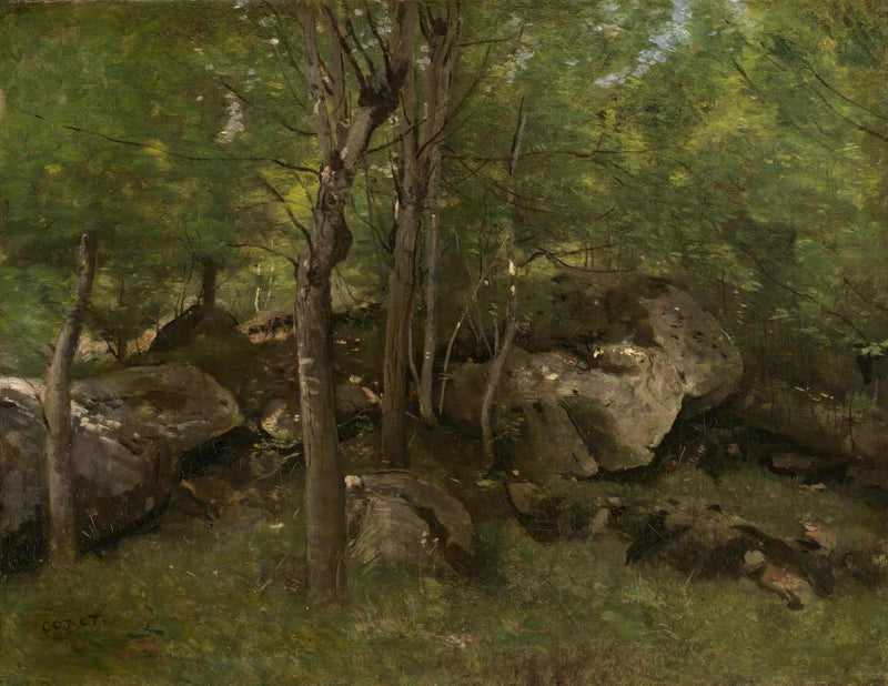 Forest Rocks of Fontainebleau - Jean-Baptiste Camille Corot