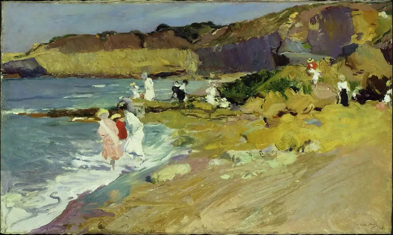 Rocks of the lighthouse, Biarritz - Joaquín Sorolla