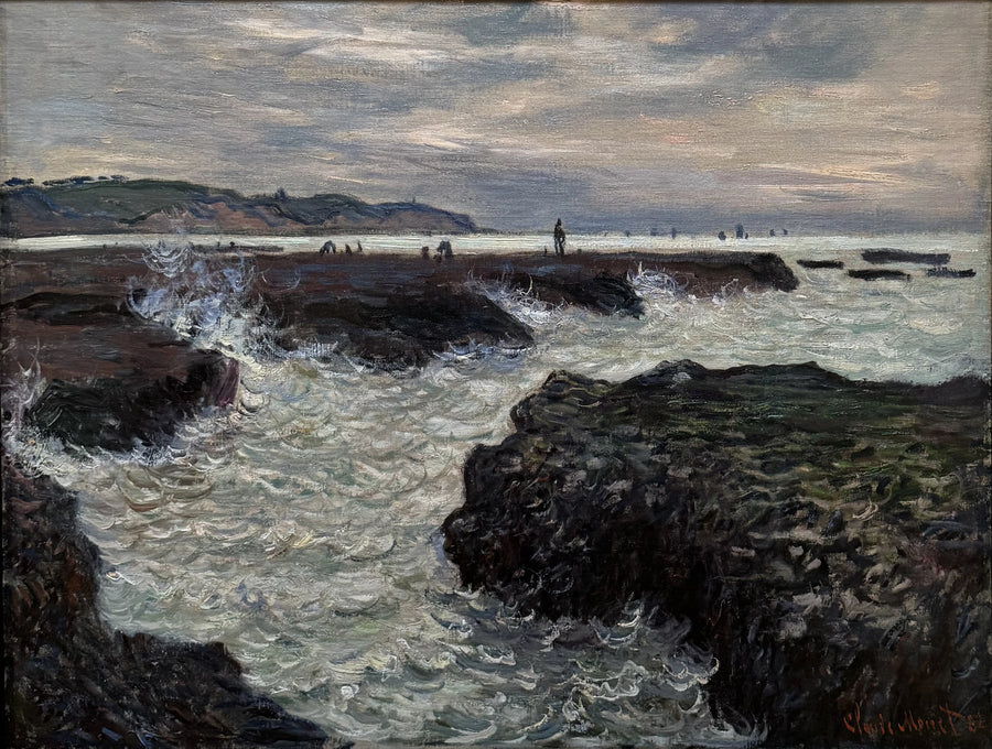 The Rocks at Pourville, low tide. - Claude Monet