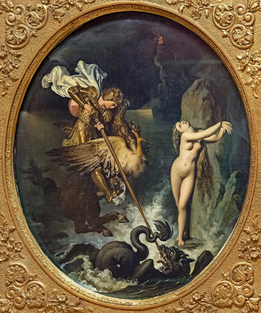 Roger Delivering Angelique - Jean-Auguste-Dominique Ingres