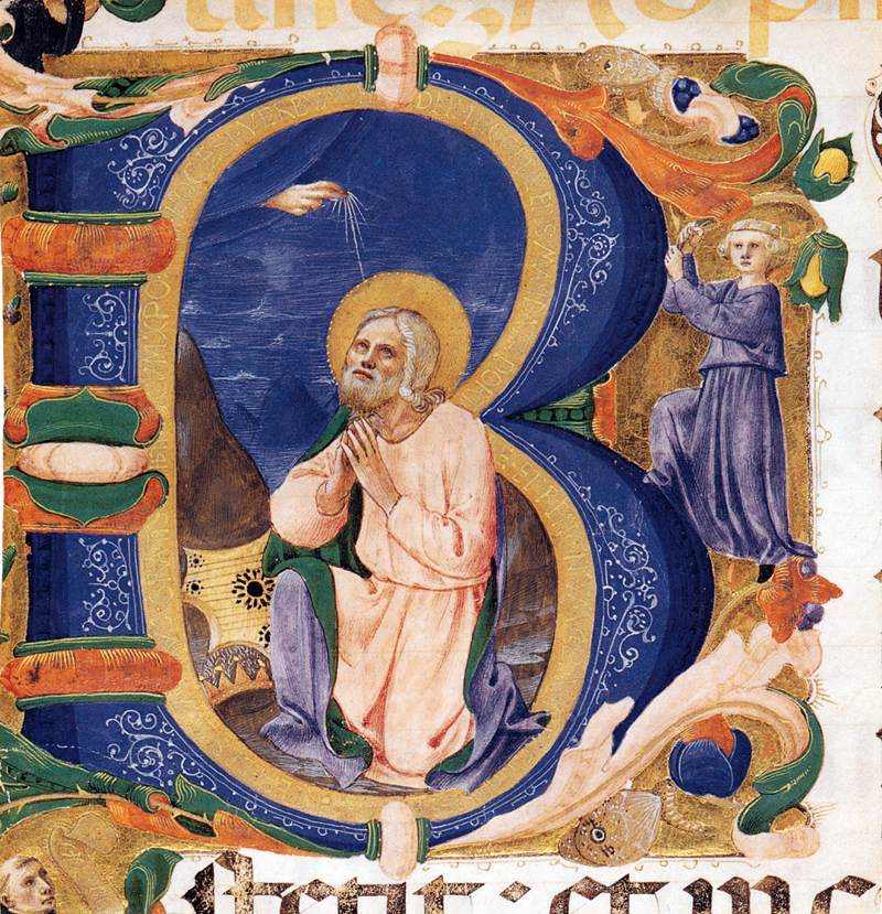 King David Praying - Initial B - Zanobi Strozzi
