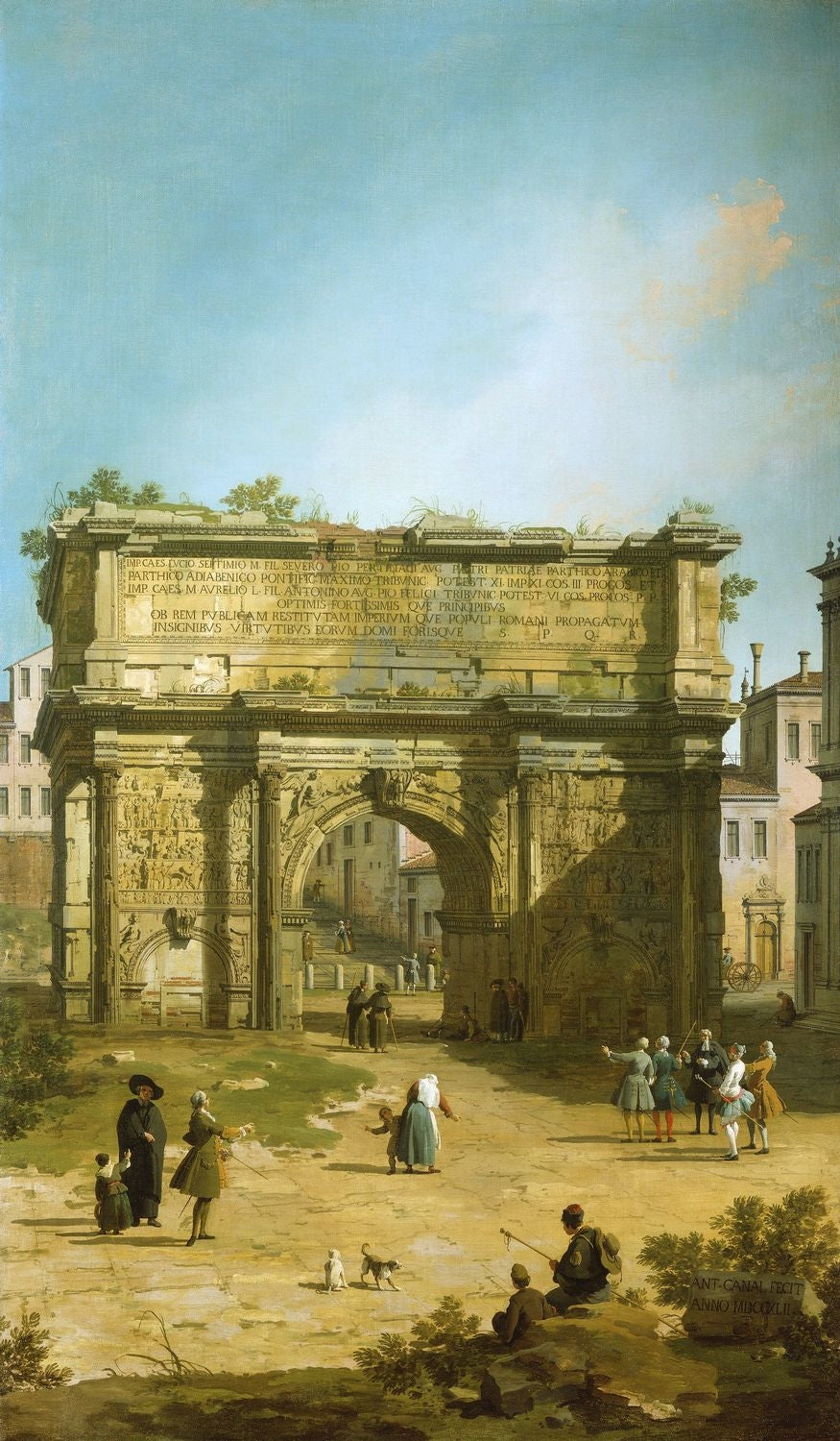 Rome : the Septimius Severus Arch - Canaletto