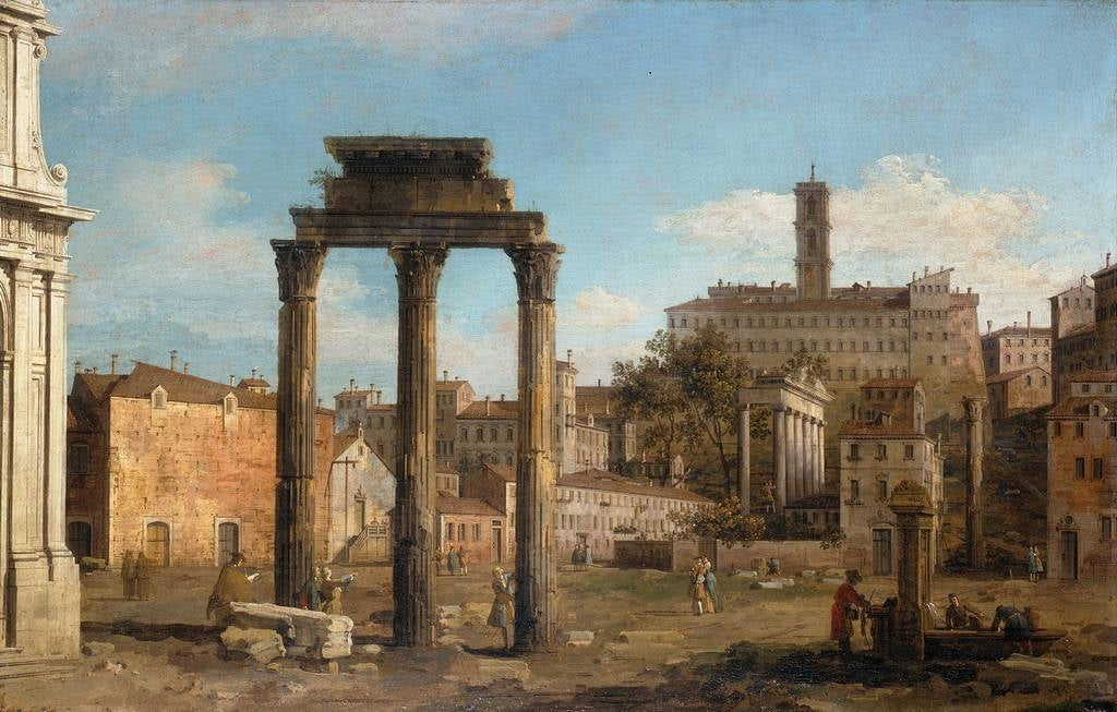 Rome: Ruins of the Forum, towards the Capitoline Hill - Canaletto