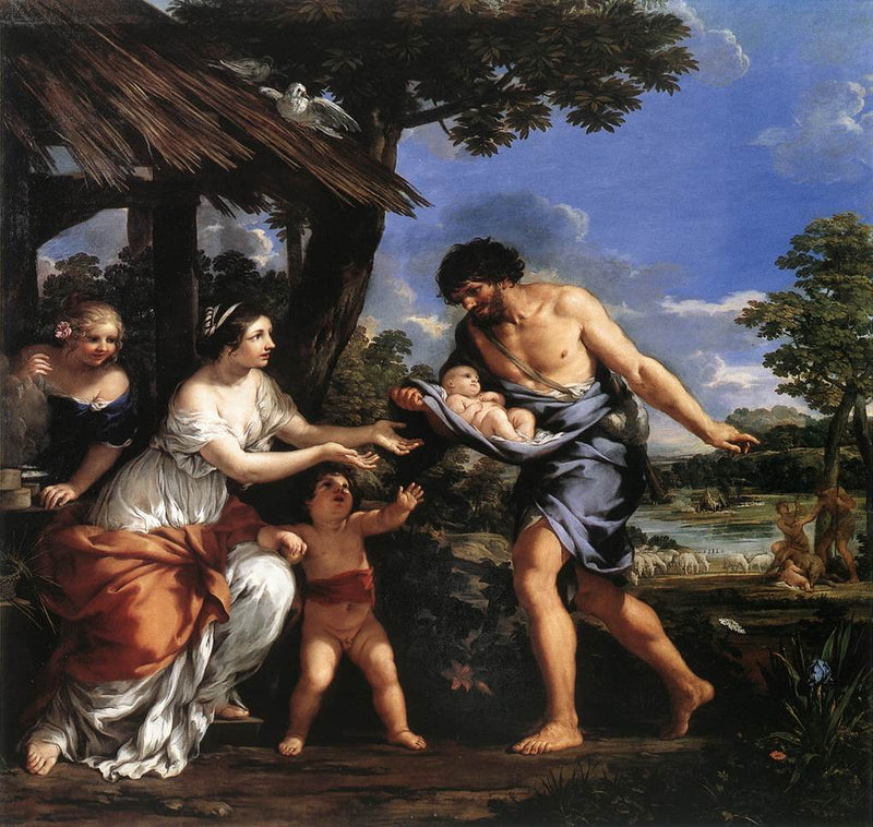 Romulus and Remus recueillis par Faustulus - Pietro da Cortona