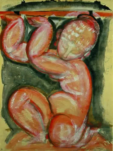 Cariatid Rose (Audacity) - Amedeo Modigliani