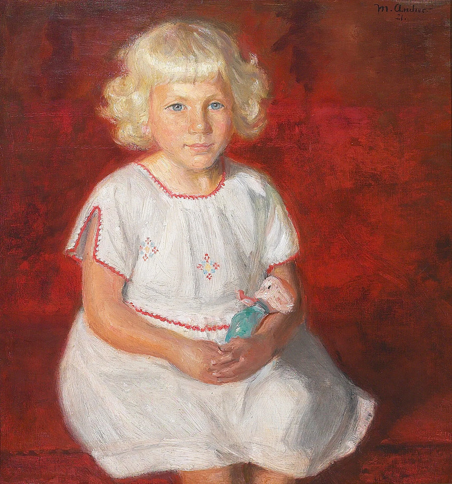 Rose of Skagen. Young fisherwoman in her Sunday best. - Michael Peter Ancher