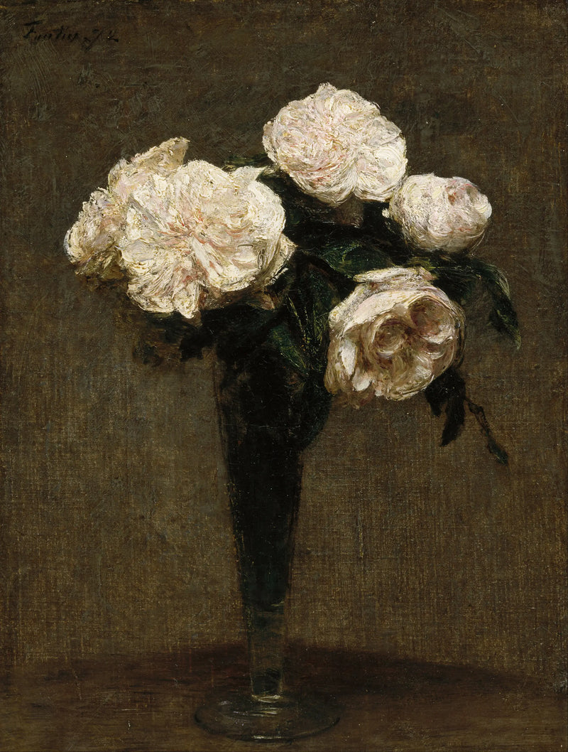 Roses dans un vase - Henri Fantin-Latour