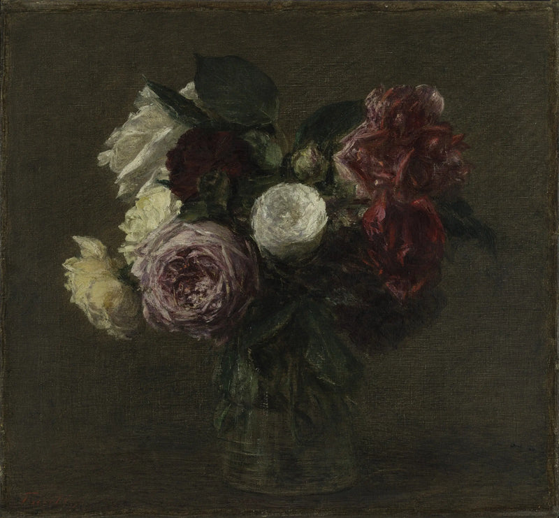 Roses in a Vase - Henri Fantin-Latour