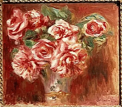 Roses in a vase - Pierre-Auguste Renoir