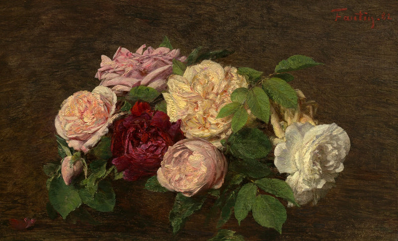 Nice Roses on a Table - Henri Fantin-Latour
