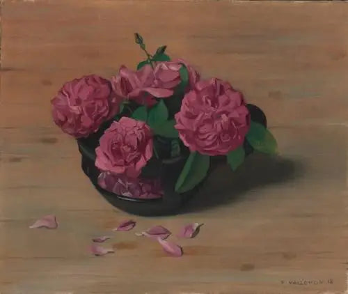 Roses et coupe noire - Félix Vallotton