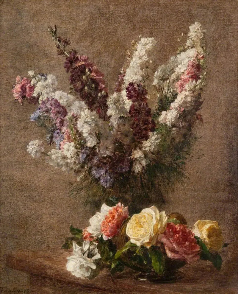 Roses and Forget-me-nots - Henri Fantin-Latour