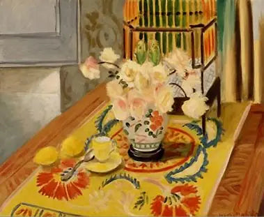 Yellow Roses with Parakeet Cage - Henri Matisse
