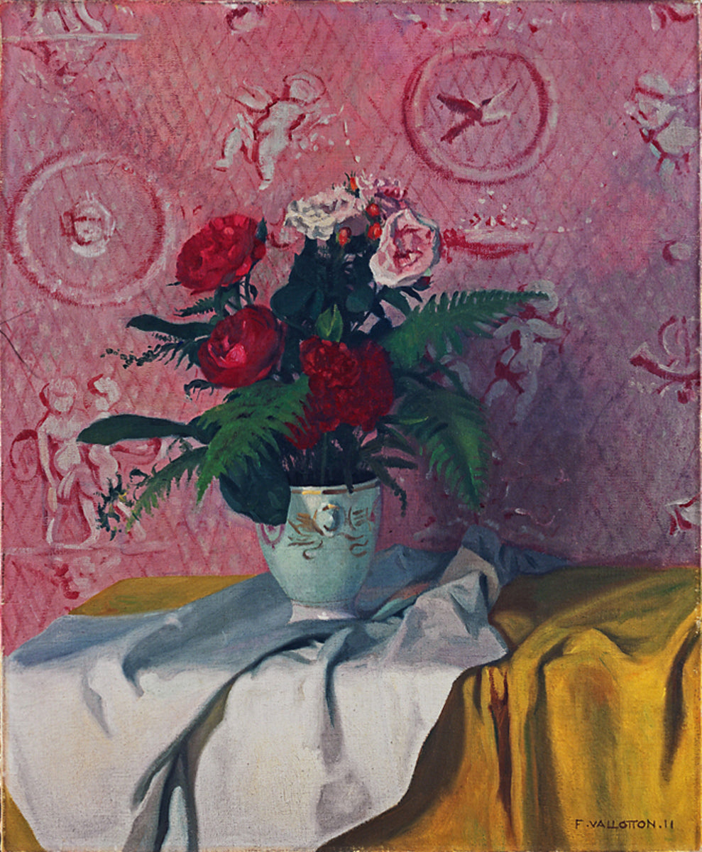 Red and White Roses - Félix Vallotton
