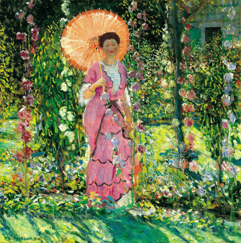 Tall Foxglove Flowers - Frederick Carl Frieseke