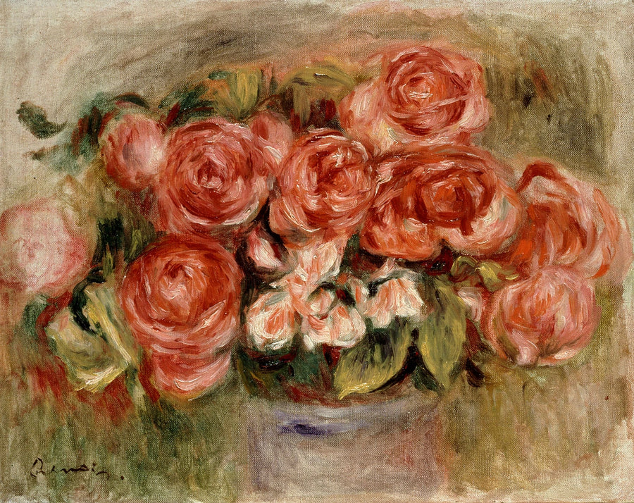 Still Life of Roses in a Vase - Pierre-Auguste Renoir
