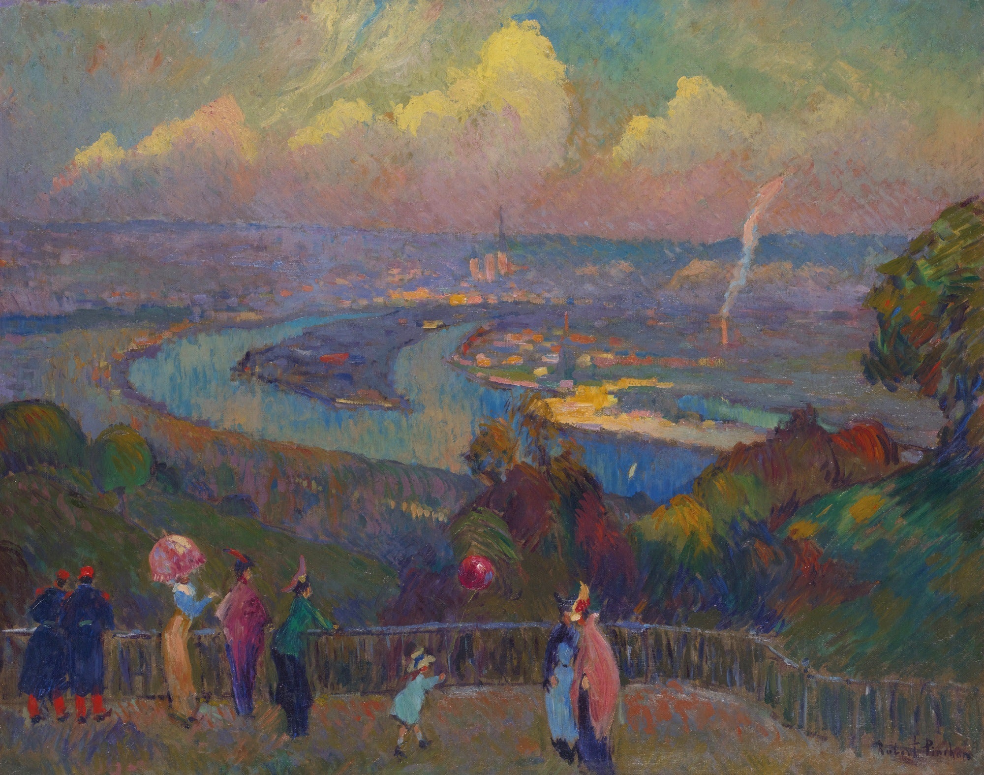 Rouen La Seine vue depuis les hauteurs de Caudebec - Robert Antoine Pinchon - Alpha Reproduction