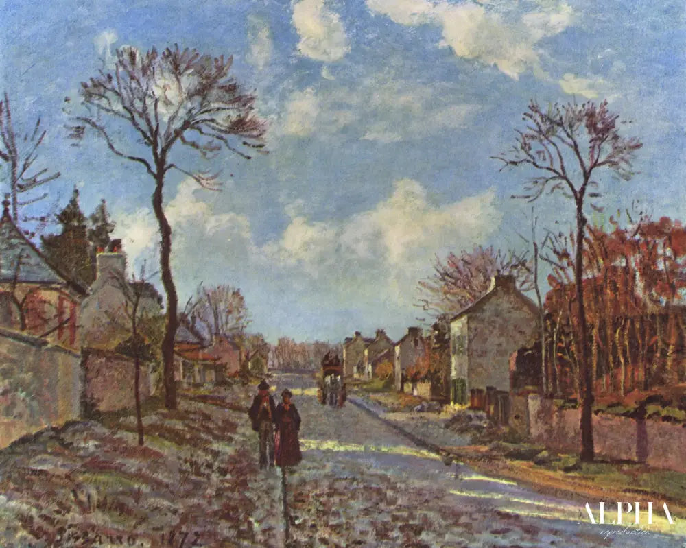 Route d'hiver à Louveciennes - Camille Pissarro - Reproductions de tableaux et peintures haut de gamme