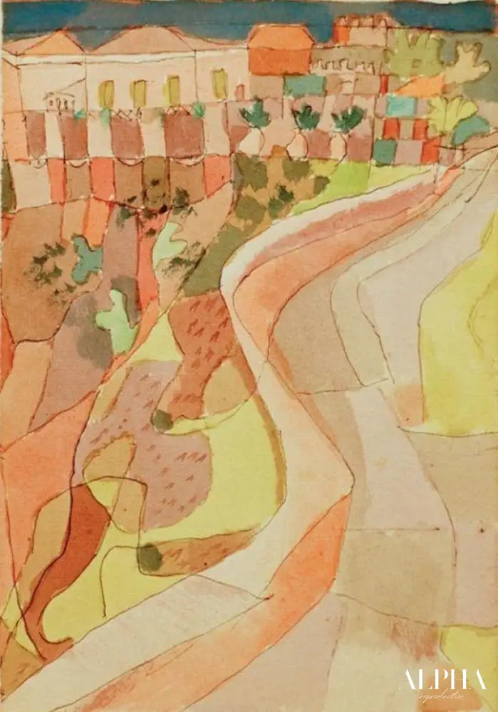 Route près de la Villa Mazzaro - Paul Klee - Reproductions de tableaux et peintures haut de gamme