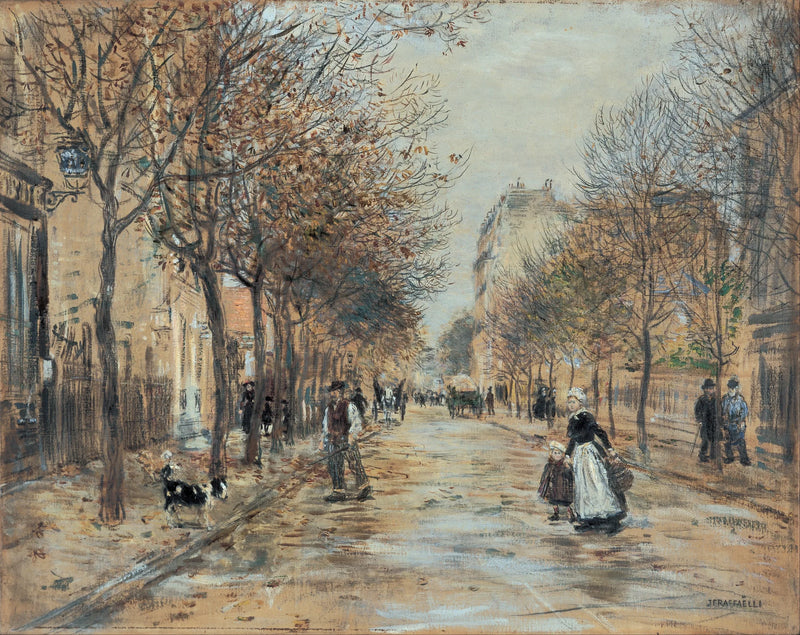 Rue à Asnières - Jean-François Raffaëlli