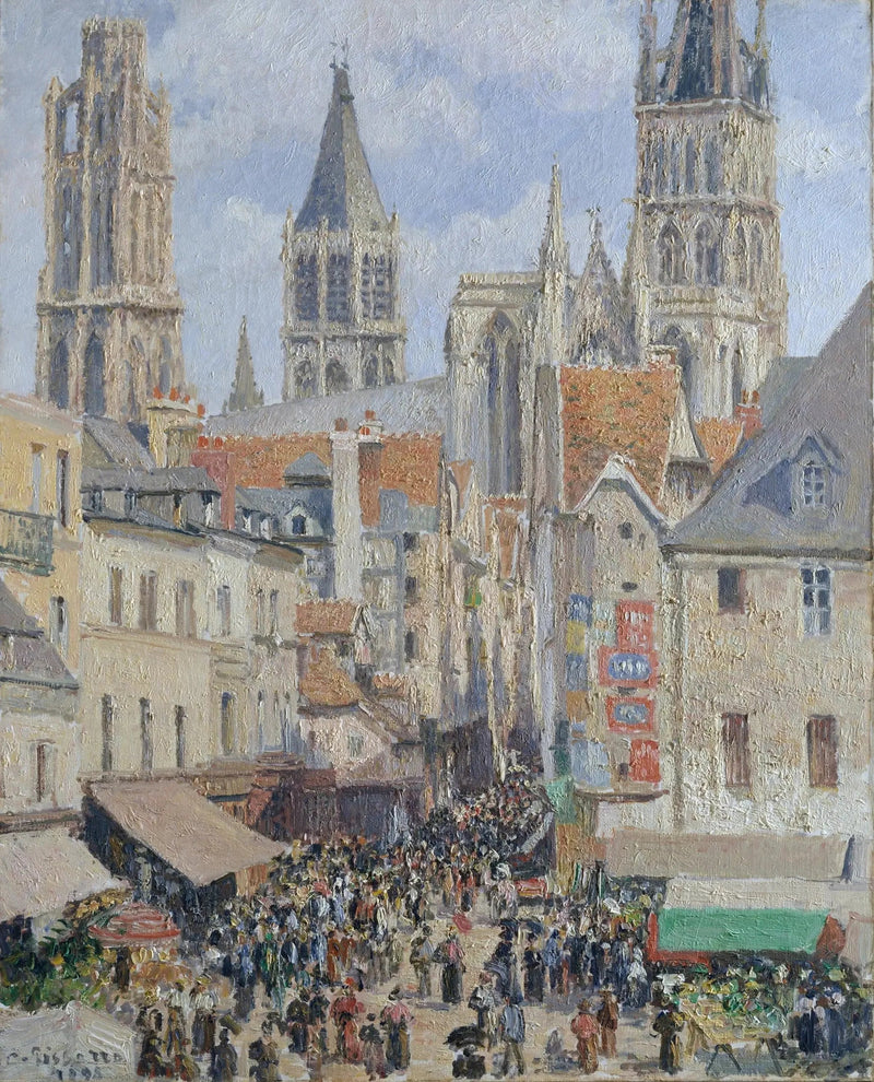 Grocery Street, Rouen - Camille Pissarro
