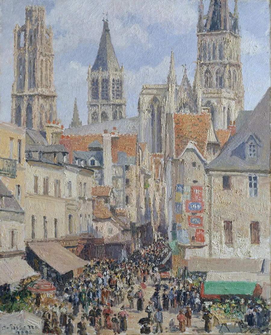 Grocery Street, Rouen - Camille Pissarro