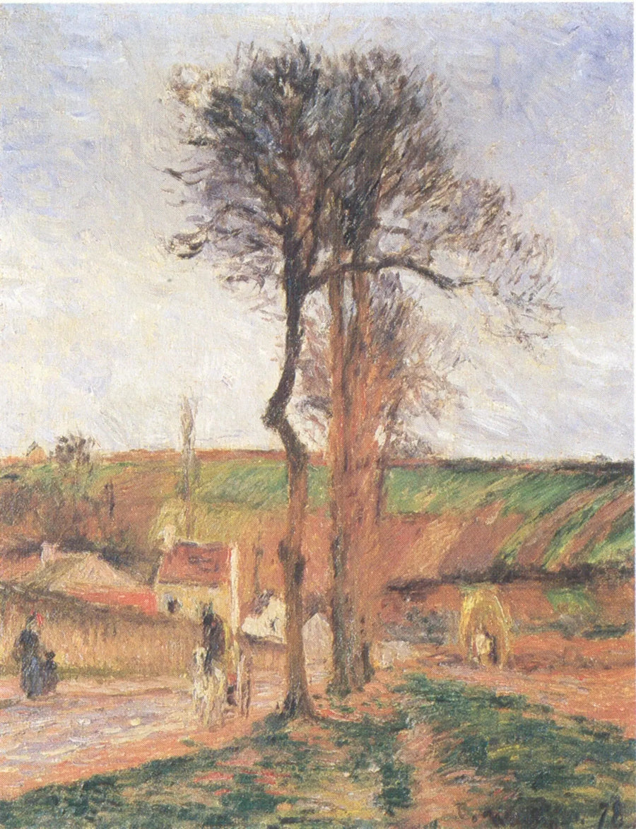 Hermitage Street and Mathurins Hill, Pontoise - Camille Pissarro