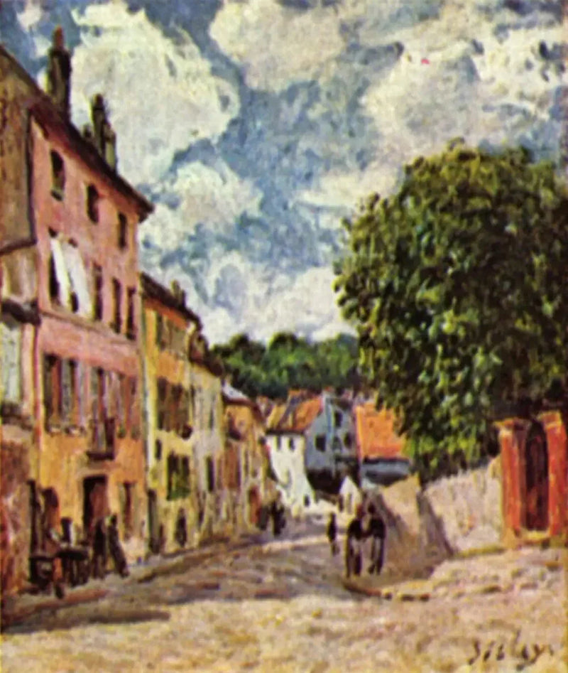 Moret-sur-Loing Street - Alfred Sisley