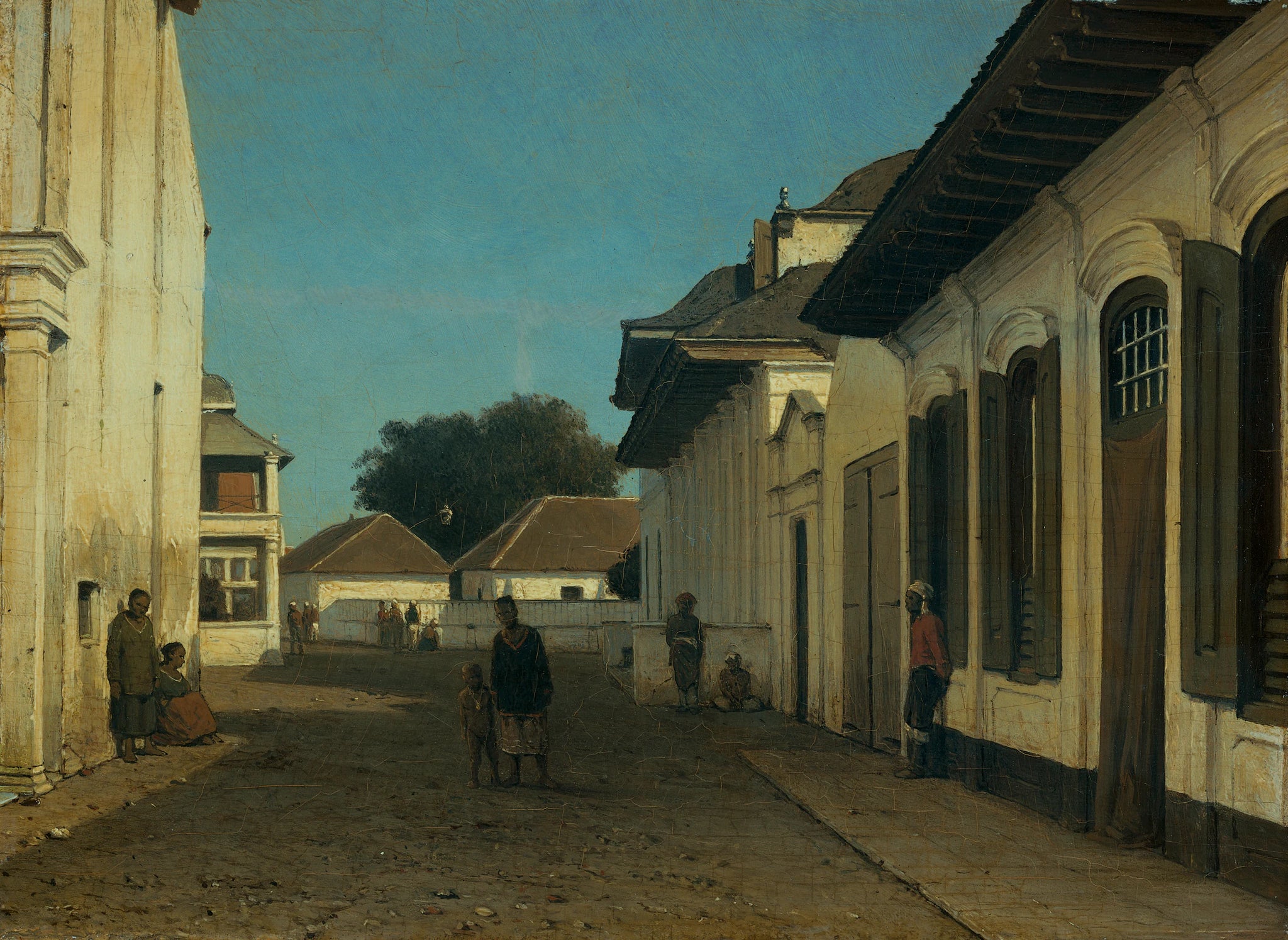 Une rue de la vieille ville de Batavia - Jan Weissenbruch