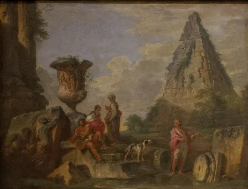 Antique Ruins with the Pyramid of Caïus Cestius - Giovanni Paolo Panini