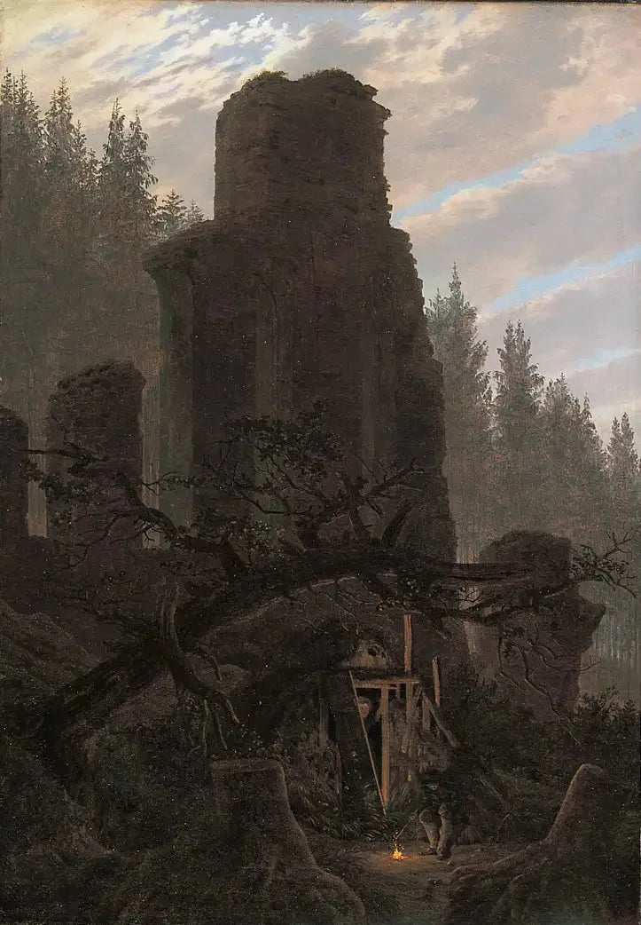 Ruins at Dusk (Ruins of the Church in the Forest) - Caspar David Friedrich
