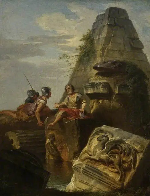 Ruins with figures - Giovanni Paolo Panini