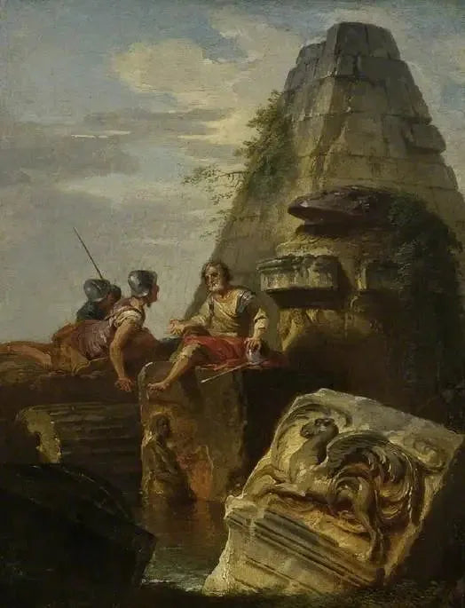 Ruins with figures - Giovanni Paolo Panini