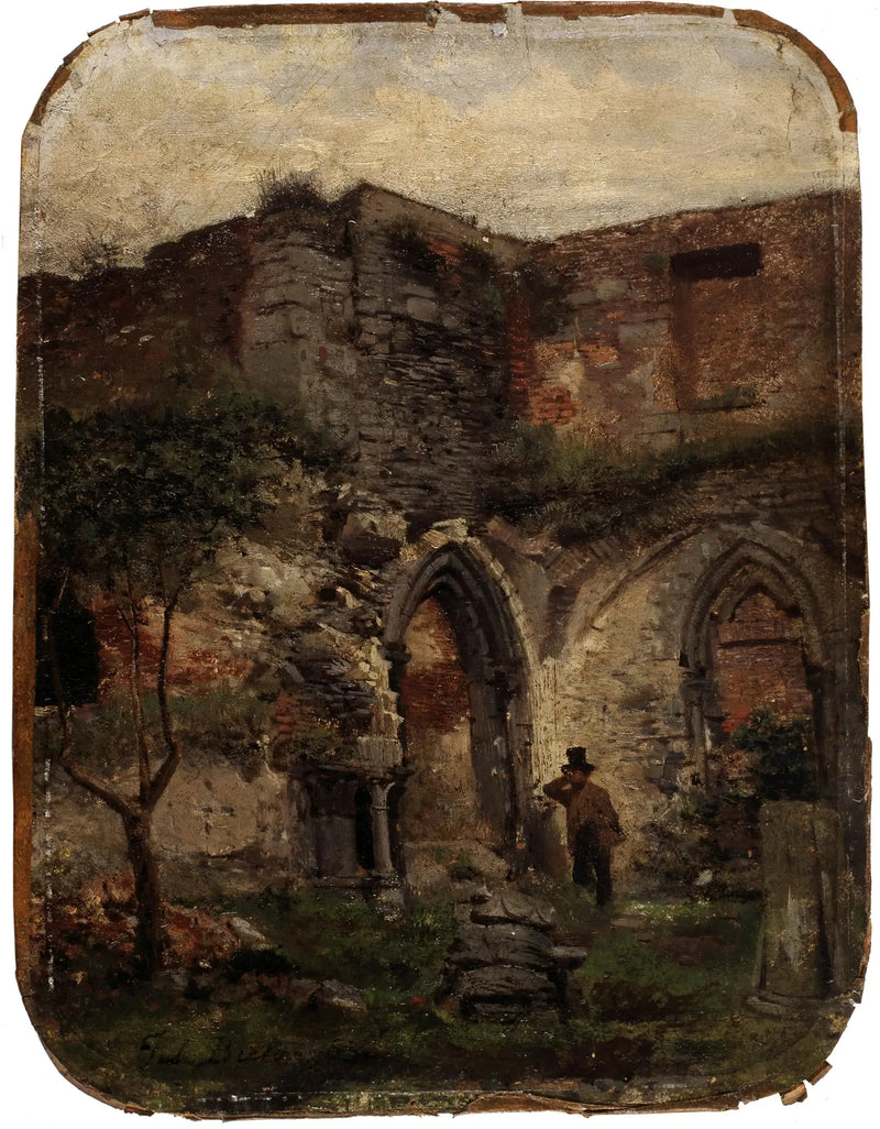 Ruins of the Saint-Bavon Abbey in Ghent - Jules Breton