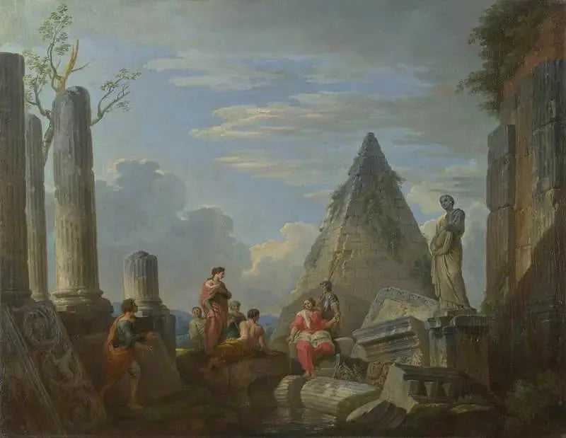 Roman Ruins with Figures - Giovanni Paolo Panini