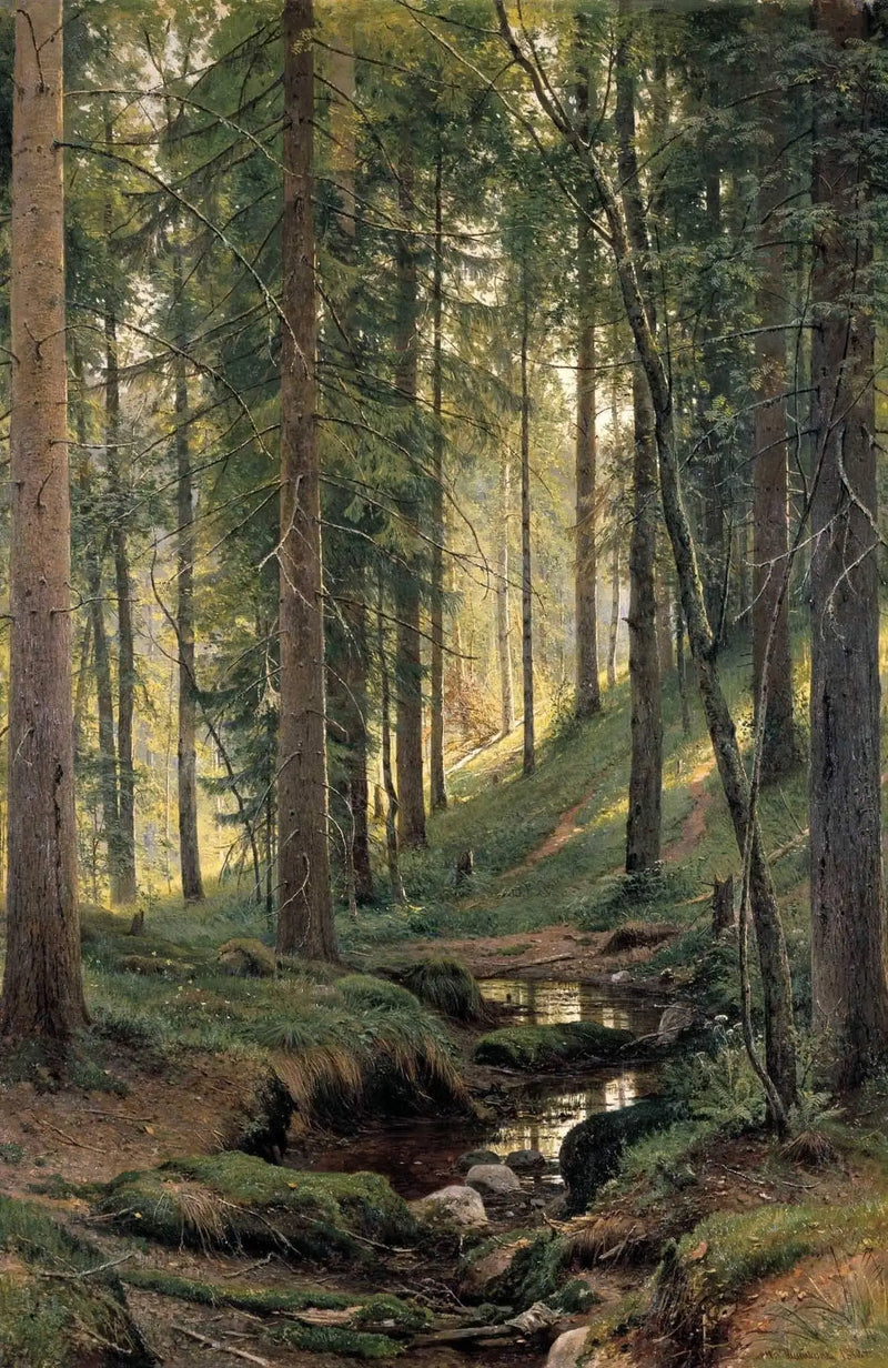 Stream in the Forest (On the Slope) - Ivan Chichkine