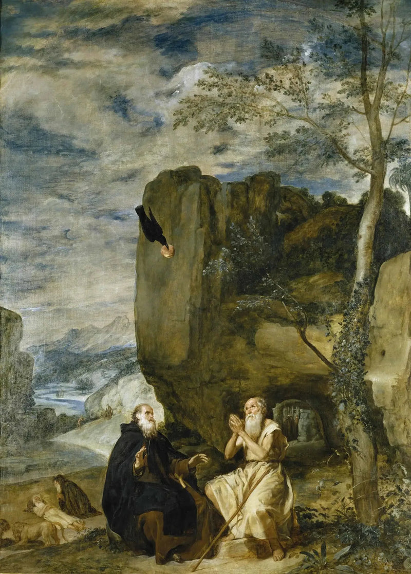 Saint Antoine Abbé and Saint Paul, First Hermit - Diego Velázquez
