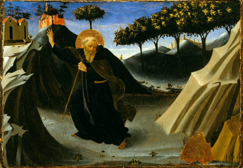 Saint Antoine Abbé avoiding the Golden Mass - Fra Angelico