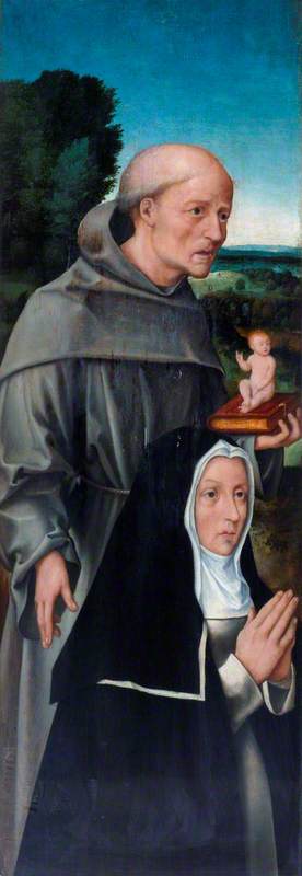 Saint Antoine de Padoue avec une religieuse - Gérard David - Alpha Reproduction