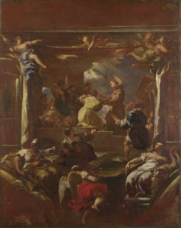 Saint Antoine de Padoue restores a man's foot - Luca Giordano