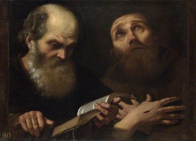 Saint Antoine l'Abbé and Saint François d'Assise - Andrea Sacchi