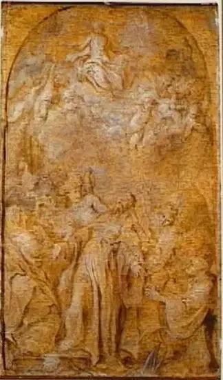 Saint Augustin contemplating the Trinity - Antoine van Dyck