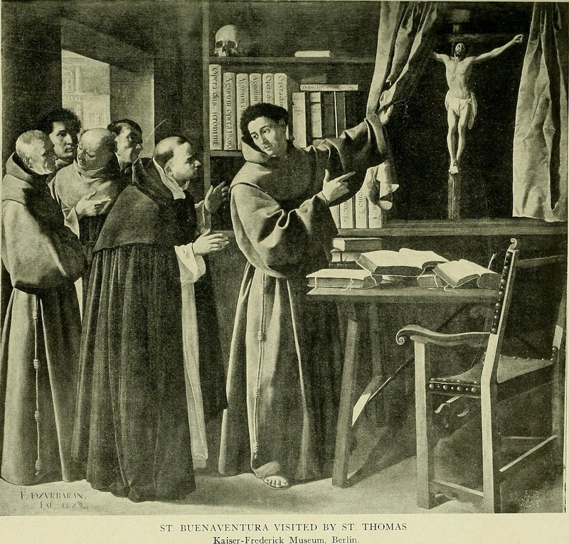 Saint Bonaventure and Saint Thomas Aquinas before the Crucifix - Francisco de Zurbarán