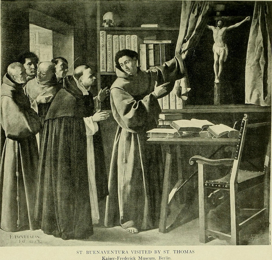 Saint Bonaventure and Saint Thomas Aquinas before the Crucifix - Francisco de Zurbarán