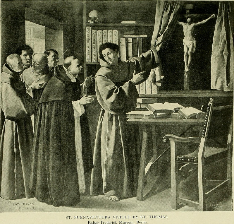 Saint Bonaventure and Saint Thomas Aquinas before the Crucifix - Francisco de Zurbarán